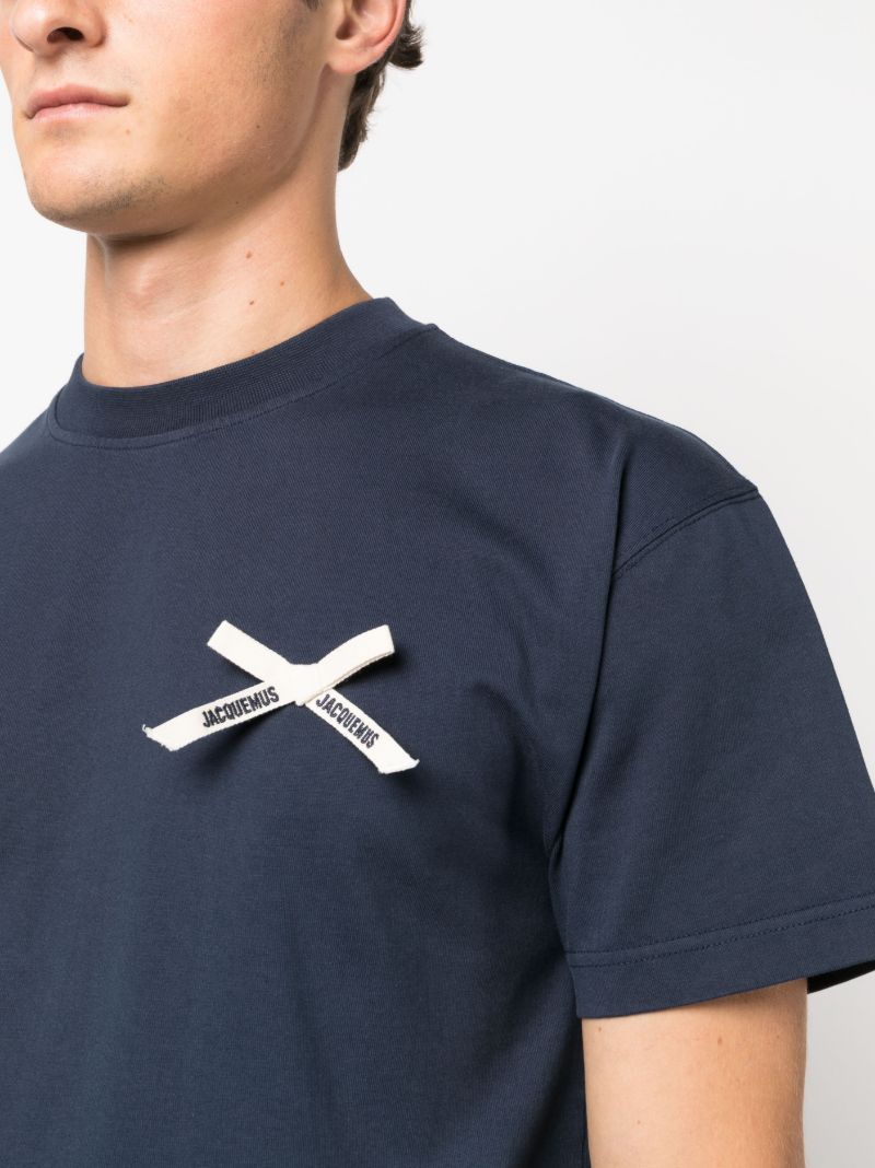 Blue Le T-shirt Noeud Cotton T-shirt