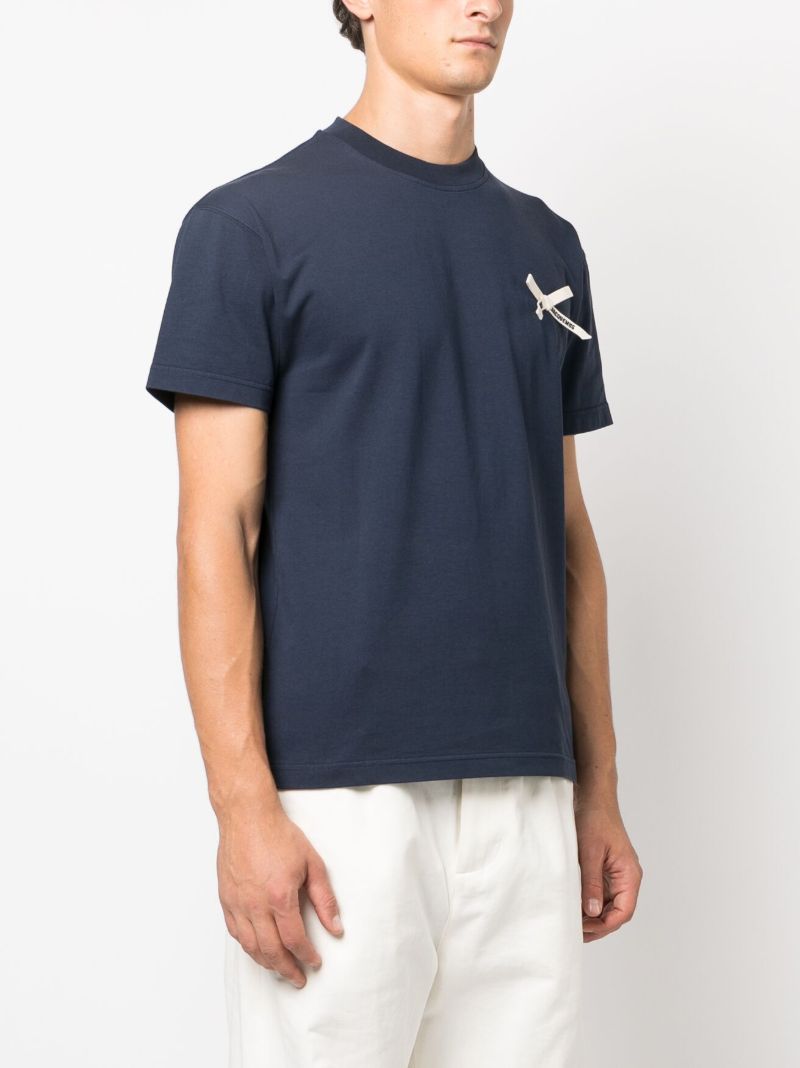 Blue Le T-shirt Noeud Cotton T-shirt