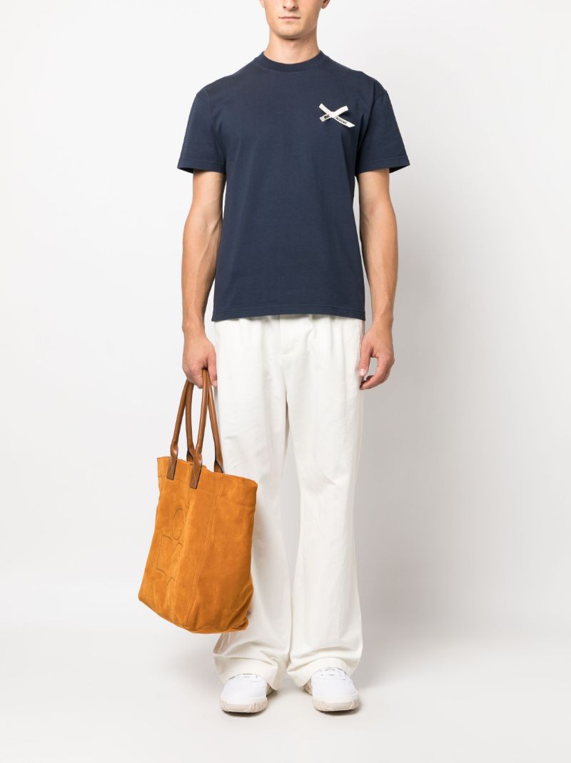 Blue Le T-shirt Noeud Cotton T-shirt