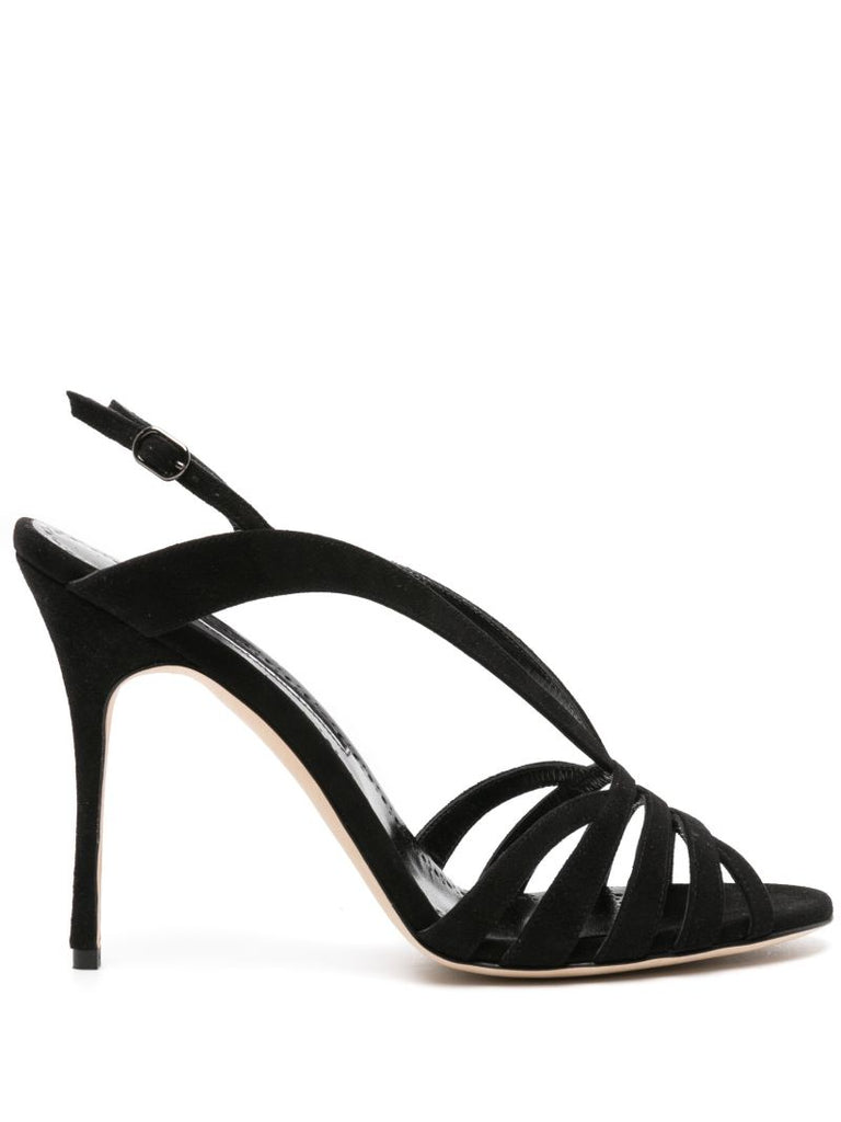 Black Sardina 105 Suede Sandals