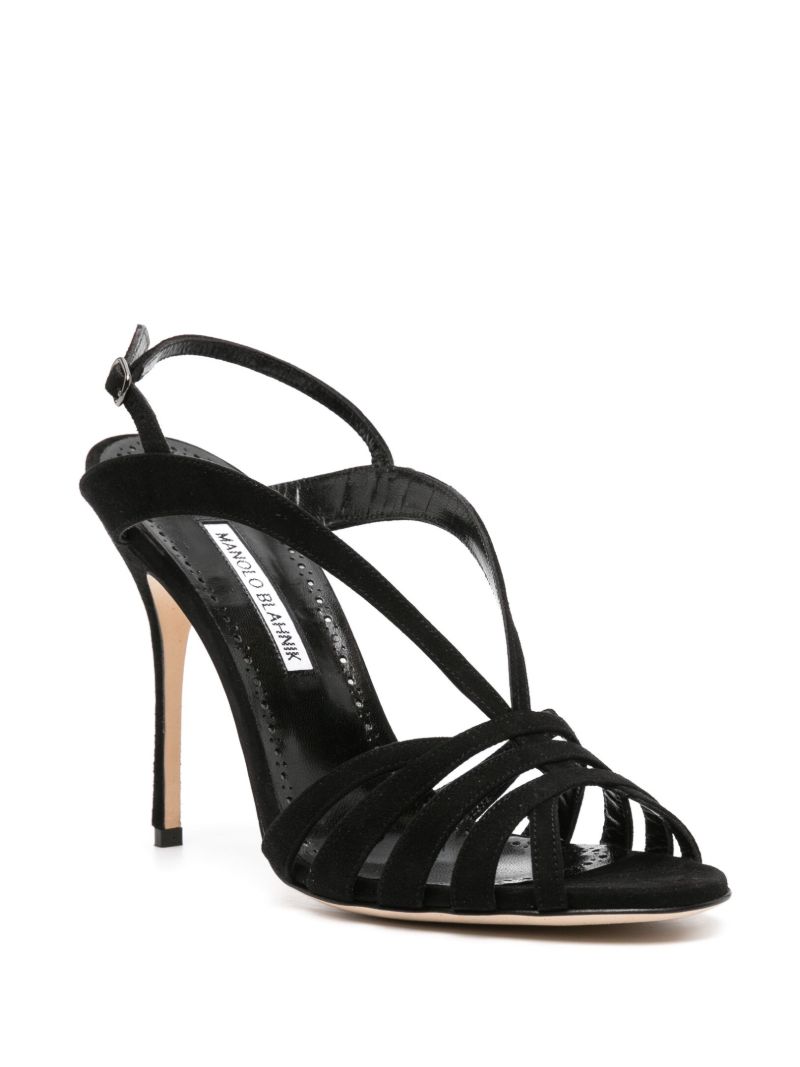 Black Sardina 105 Suede Sandals