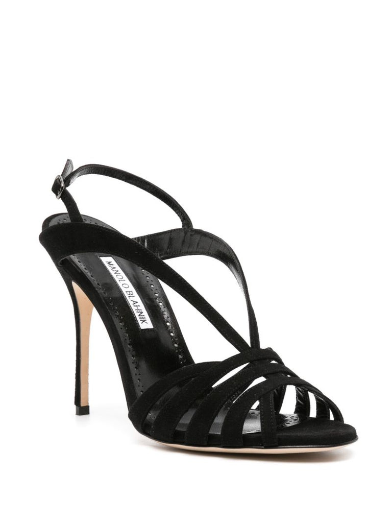Black Sardina 105 Suede Sandals