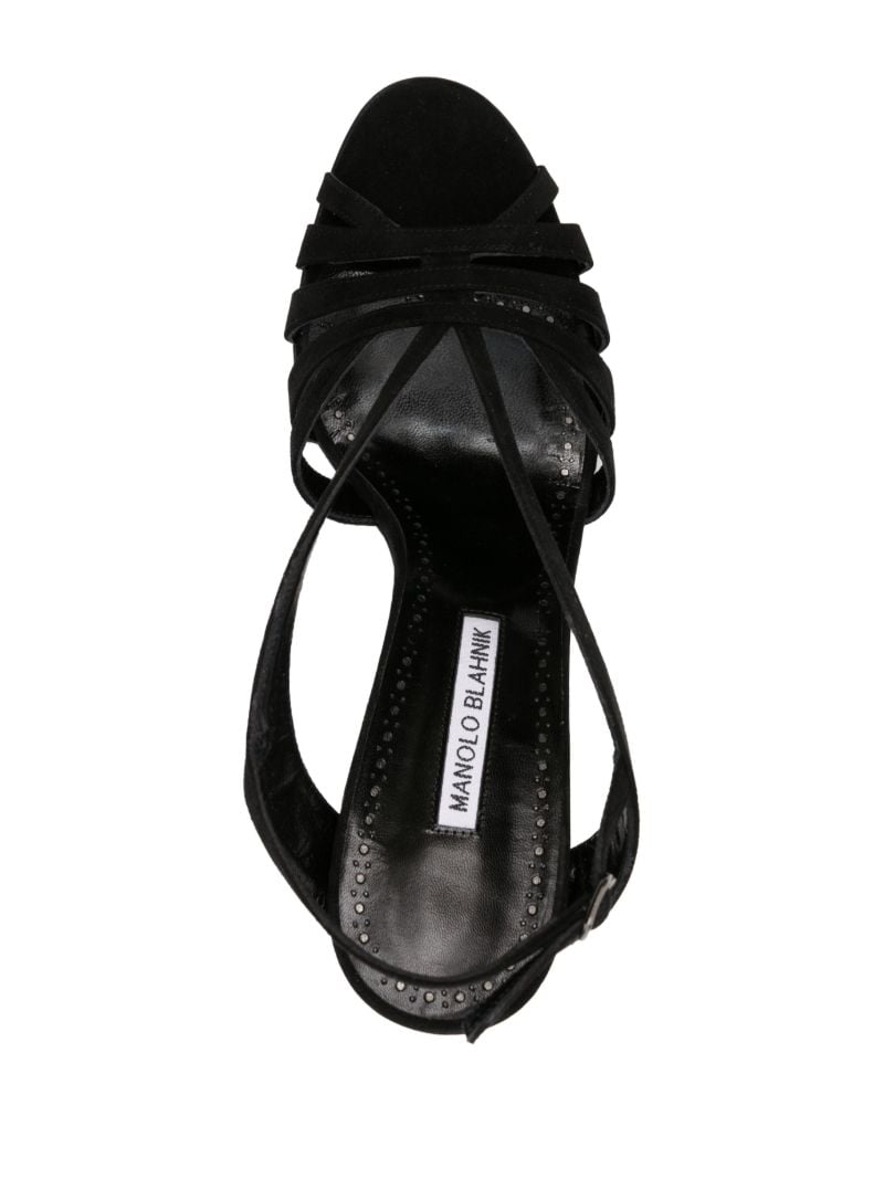 Black Sardina 105 Suede Sandals