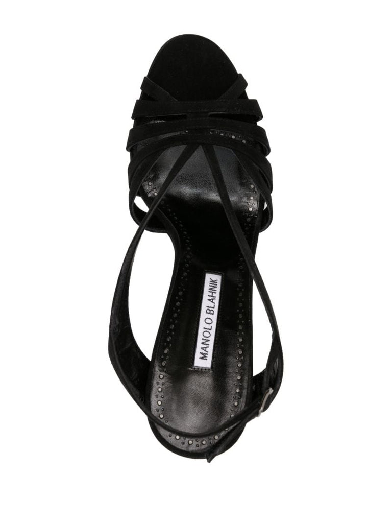 Black Sardina 105 Suede Sandals