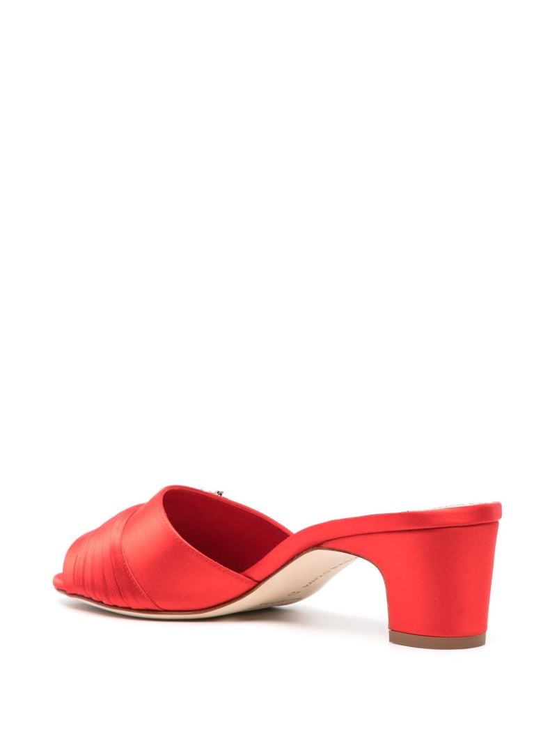 Red Prinap 50 Crystal Satin Mules