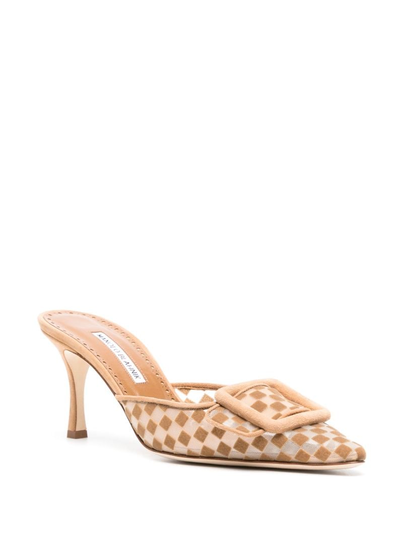Neutral Maysale 70 Mesh Mules