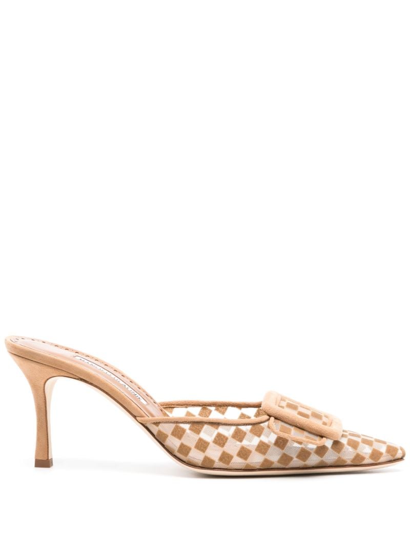 Neutral Maysale 70 Mesh Mules