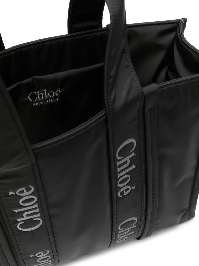 Black Woody Large Shell Tote Bag