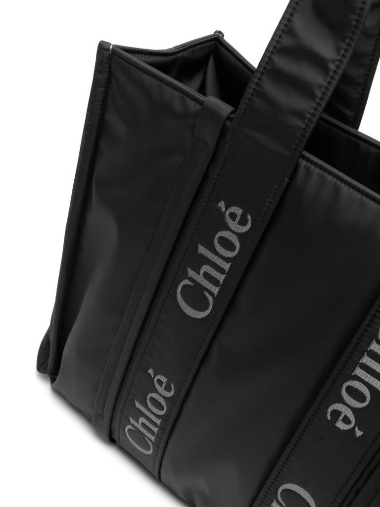 Black Woody Large Shell Tote Bag