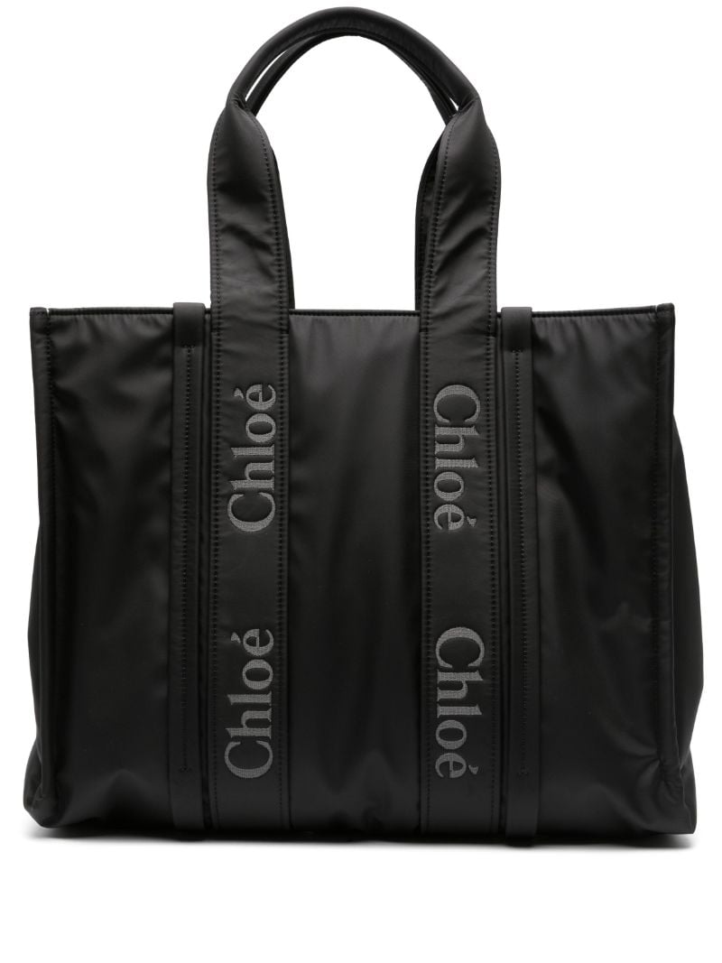 Black Woody Large Shell Tote Bag
