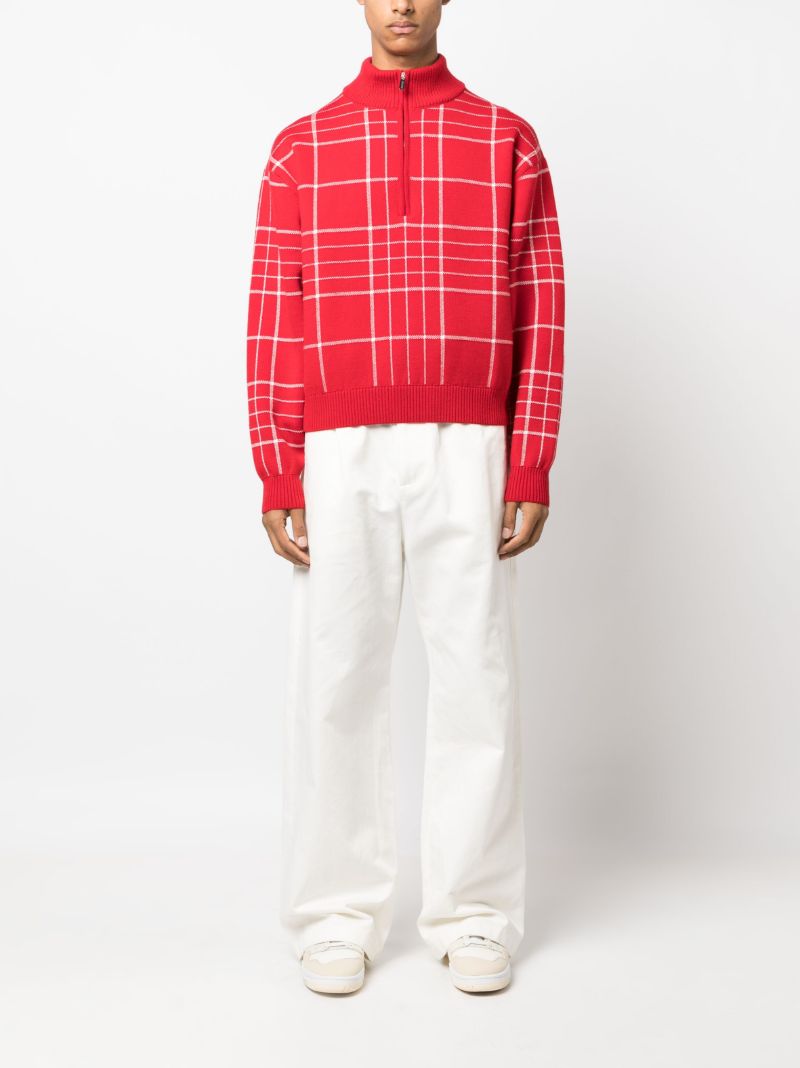 Red La Maille Carro Sweater