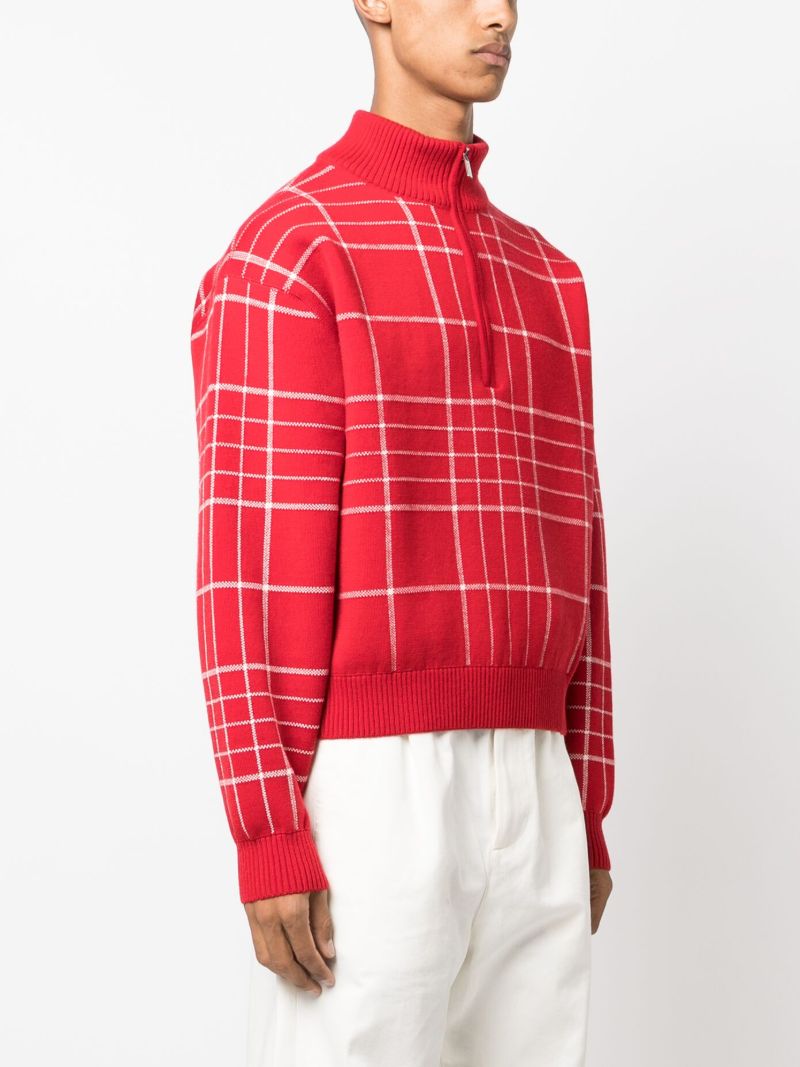 Red La Maille Carro Sweater