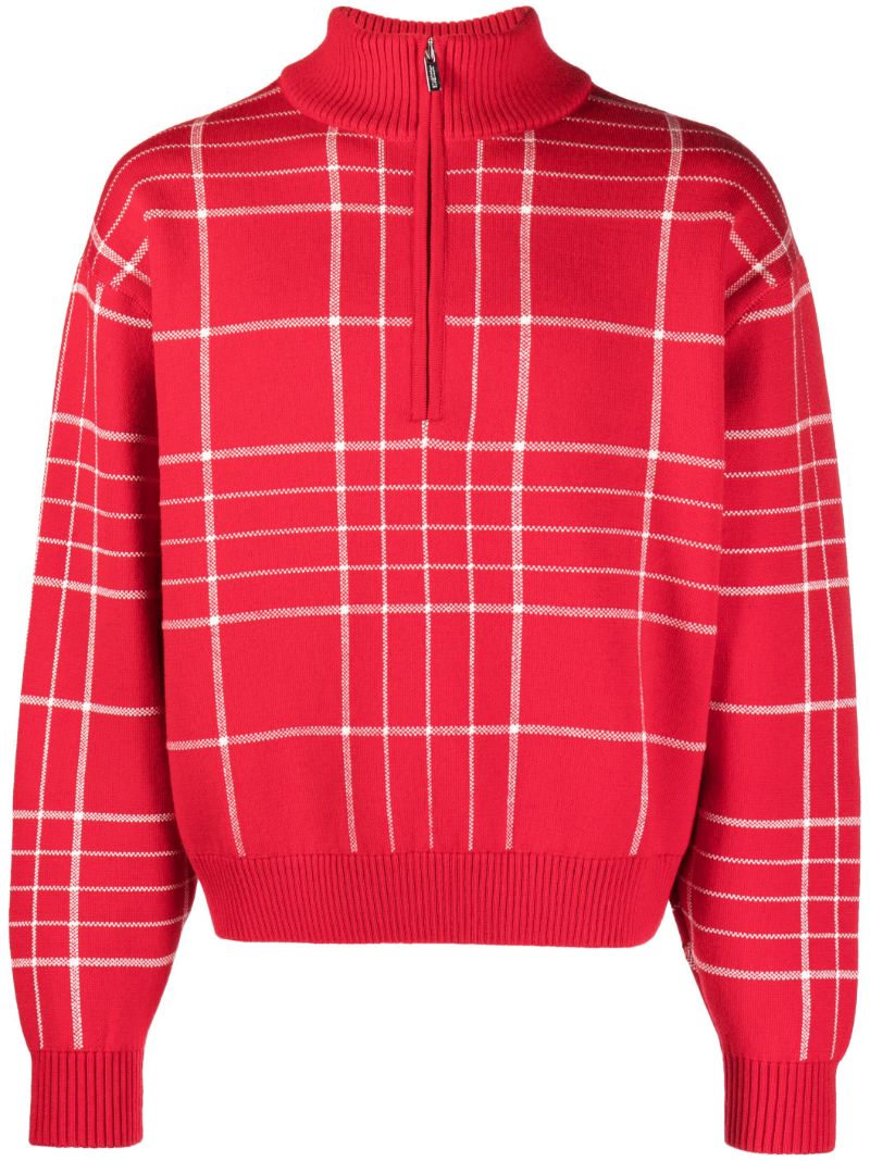 Red La Maille Carro Sweater