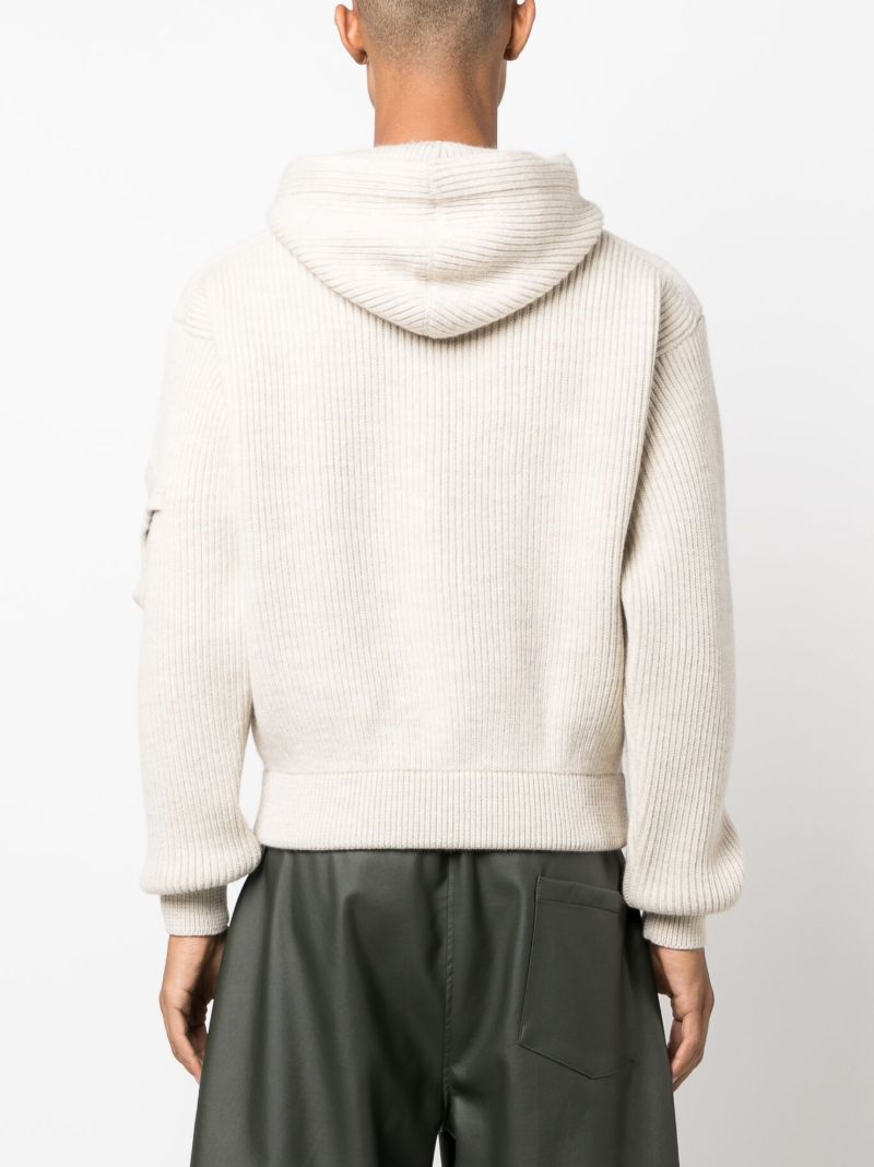 Neutral La Maille Seville Wool Hoodie