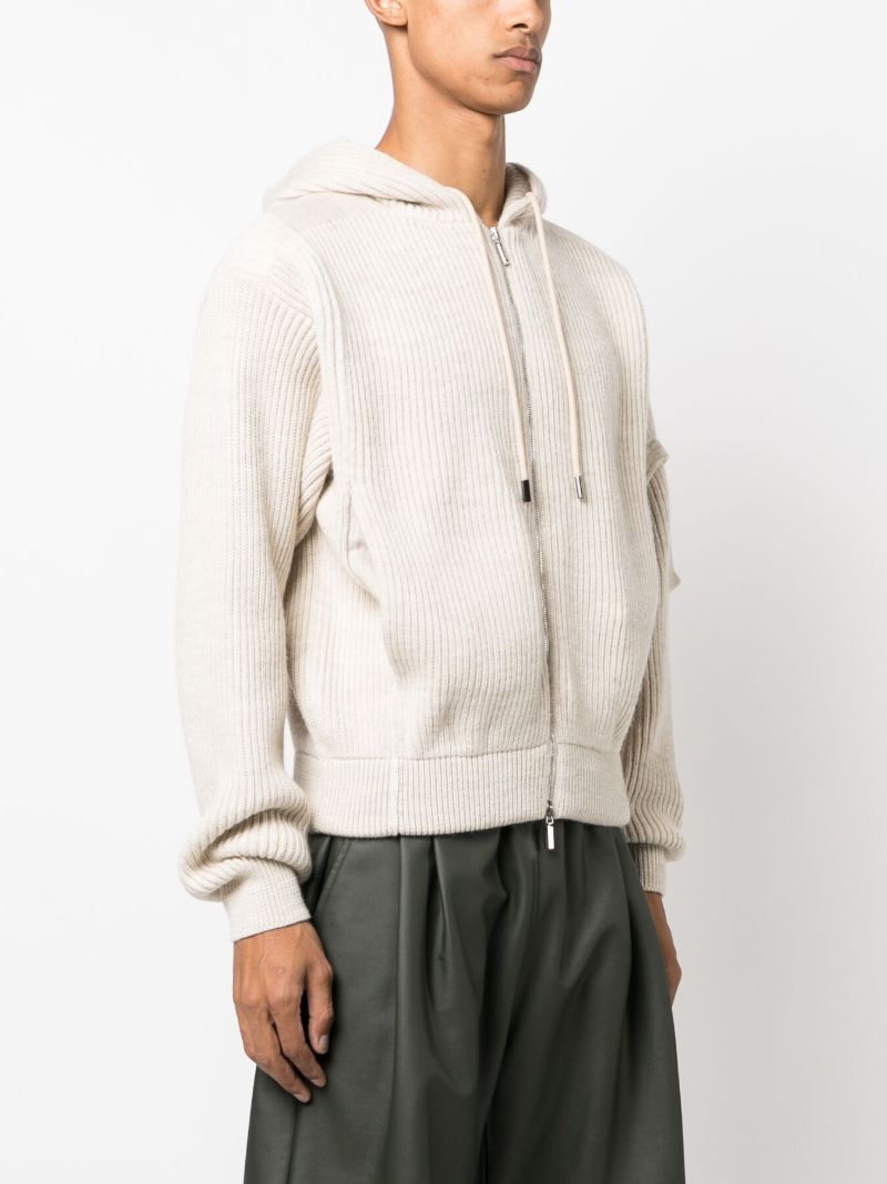 Neutral La Maille Seville Wool Hoodie