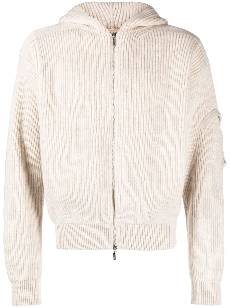 Neutral La Maille Seville Wool Hoodie