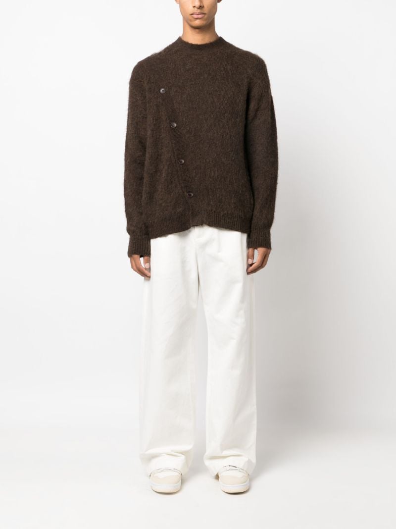 Brown Le Cardigan Pau Asymmetric Cardigan
