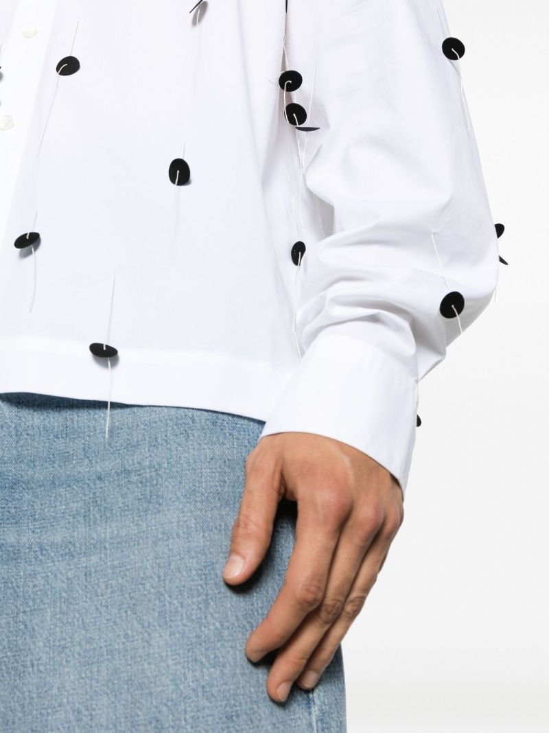 White La Chemise Papier BrodÃ_x0083_Â©e Shirt