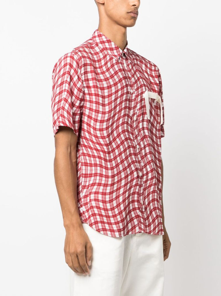 Red La Chemise Melo Checked Shirt