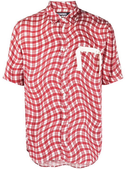 Red La Chemise Melo Checked Shirt