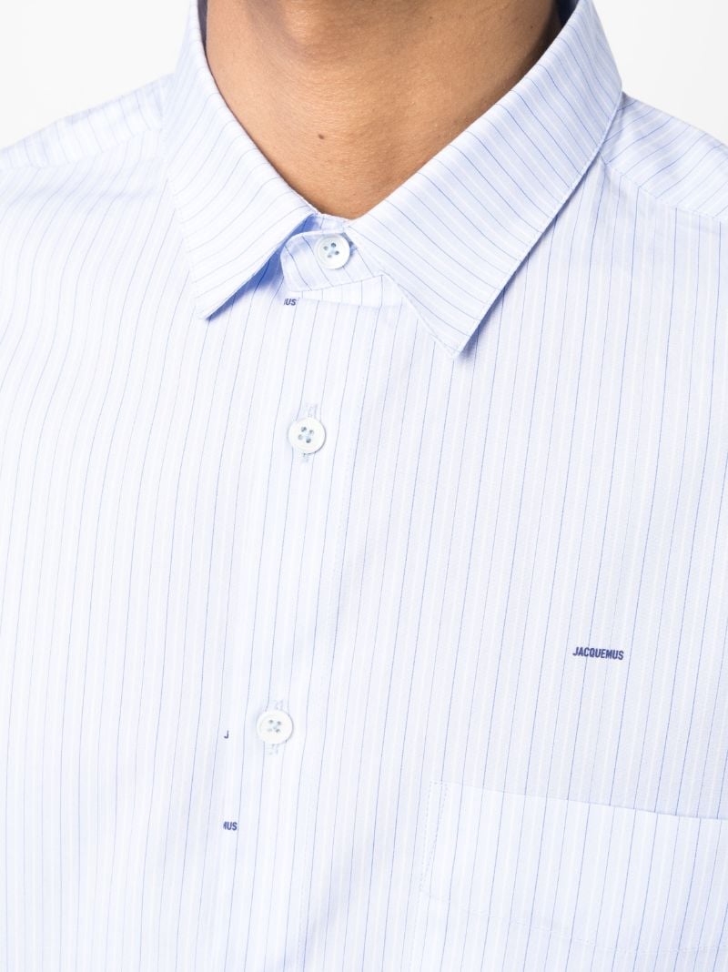 Brown La Chemise Simon Striped Shirt