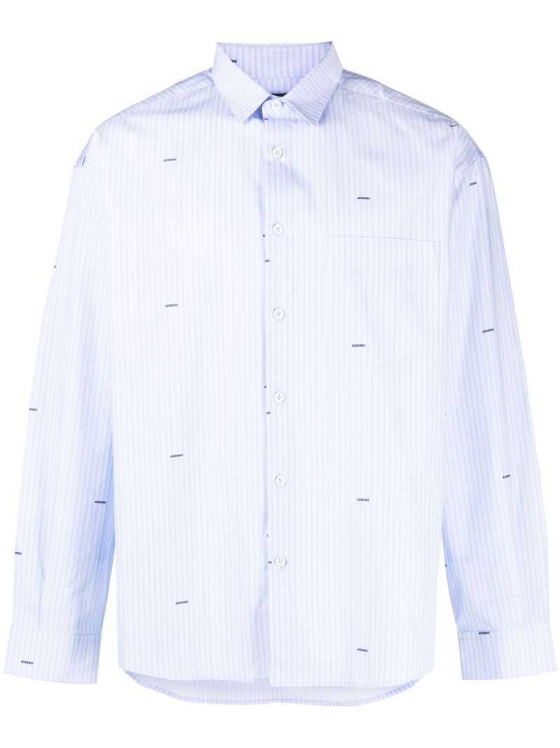 Brown La Chemise Simon Striped Shirt