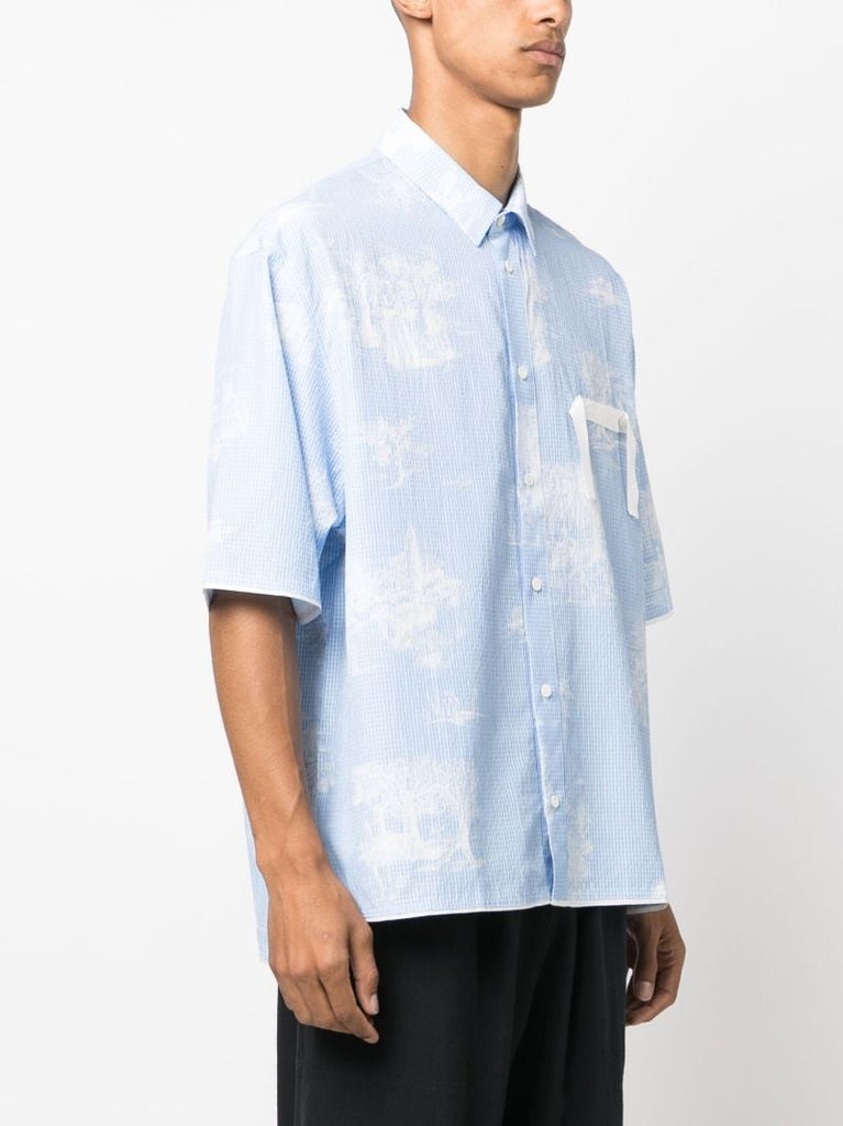 Blue La Chemise Cabri Printed Shirt