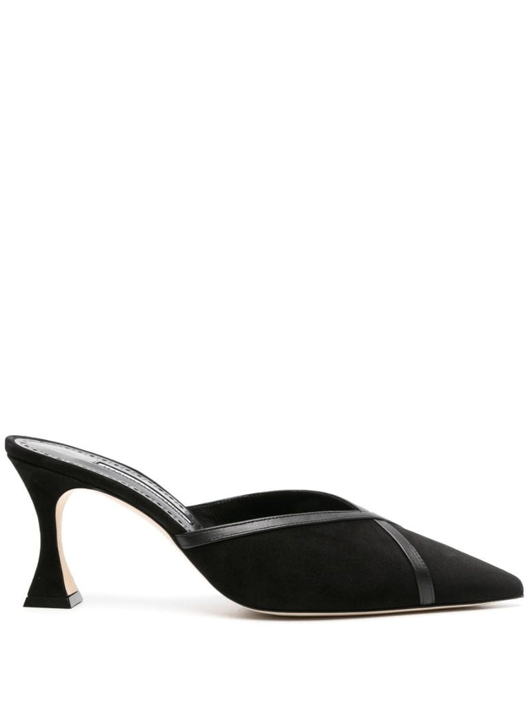 Black Sahsia 70 Suede Mules