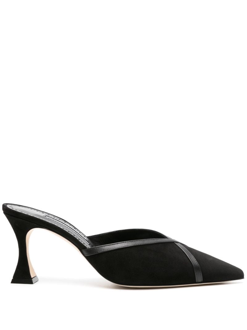 Black Sahsia 70 Suede Mules