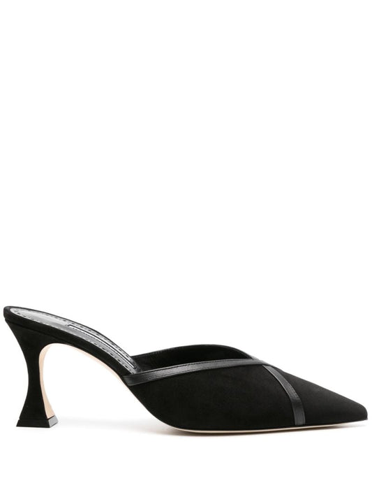 Black Sahsia 70 Suede Mules