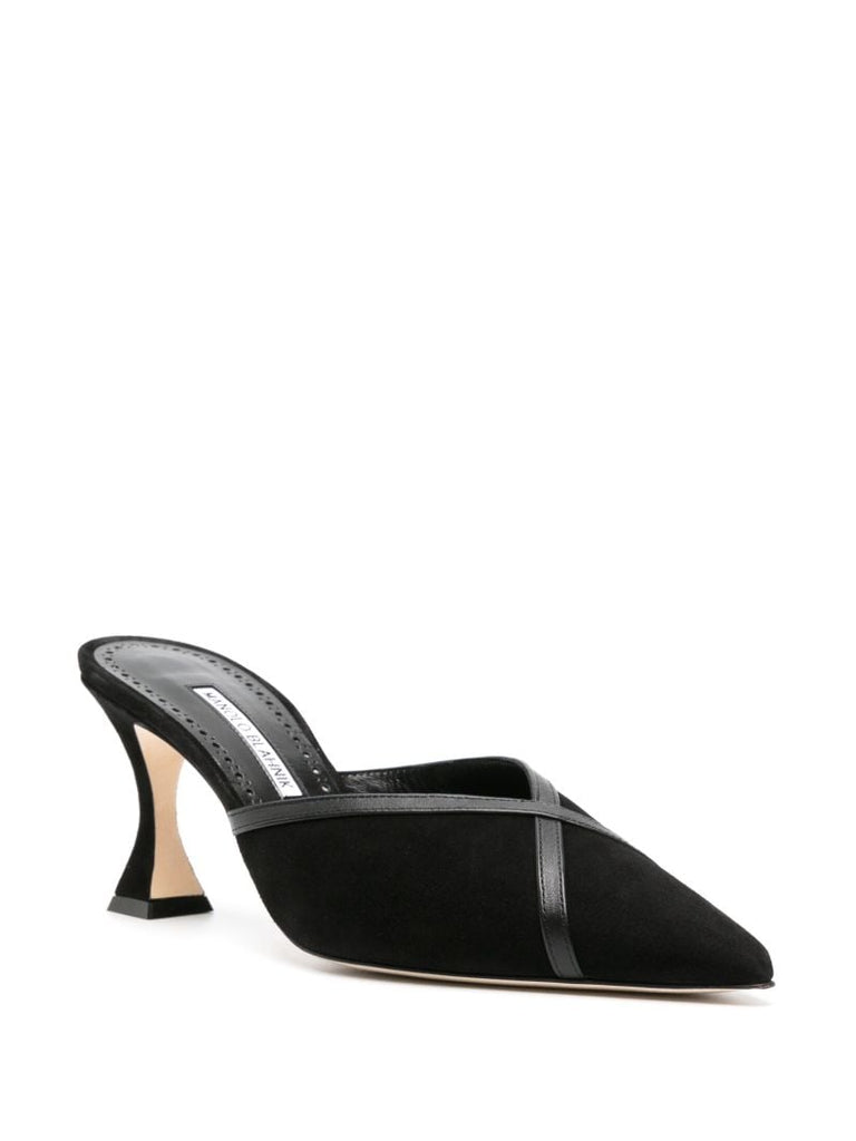 Black Sahsia 70 Suede Mules