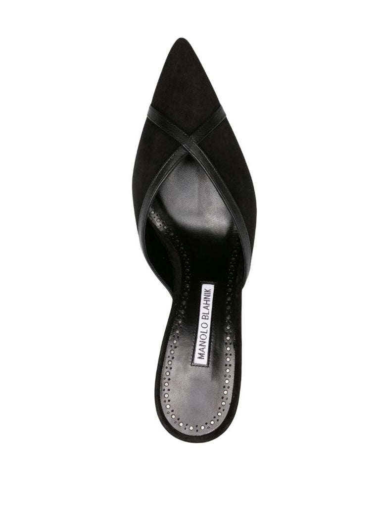 Black Sahsia 70 Suede Mules