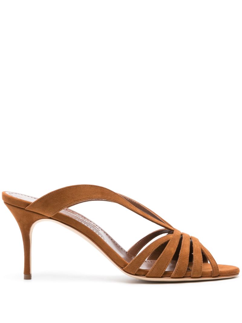 Brown Sardimu 70 Suede Mules