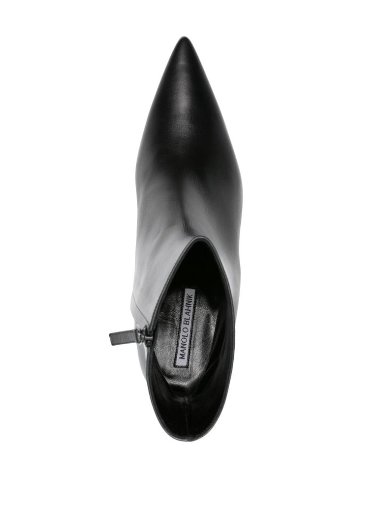 Black Agnetapla Leather Ankle Boots