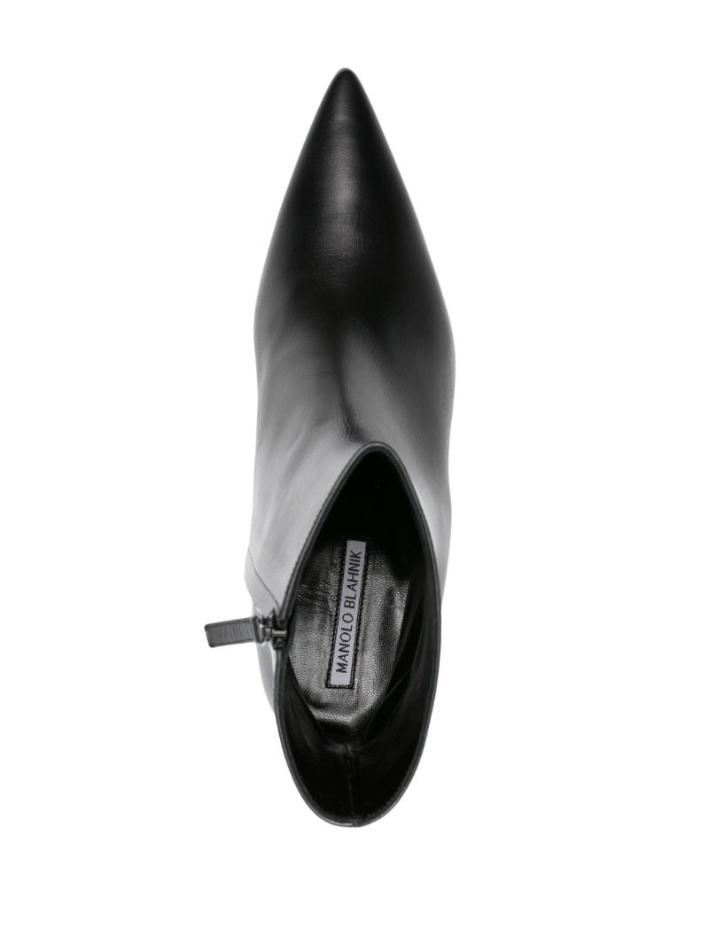Black Agnetapla Leather Ankle Boots