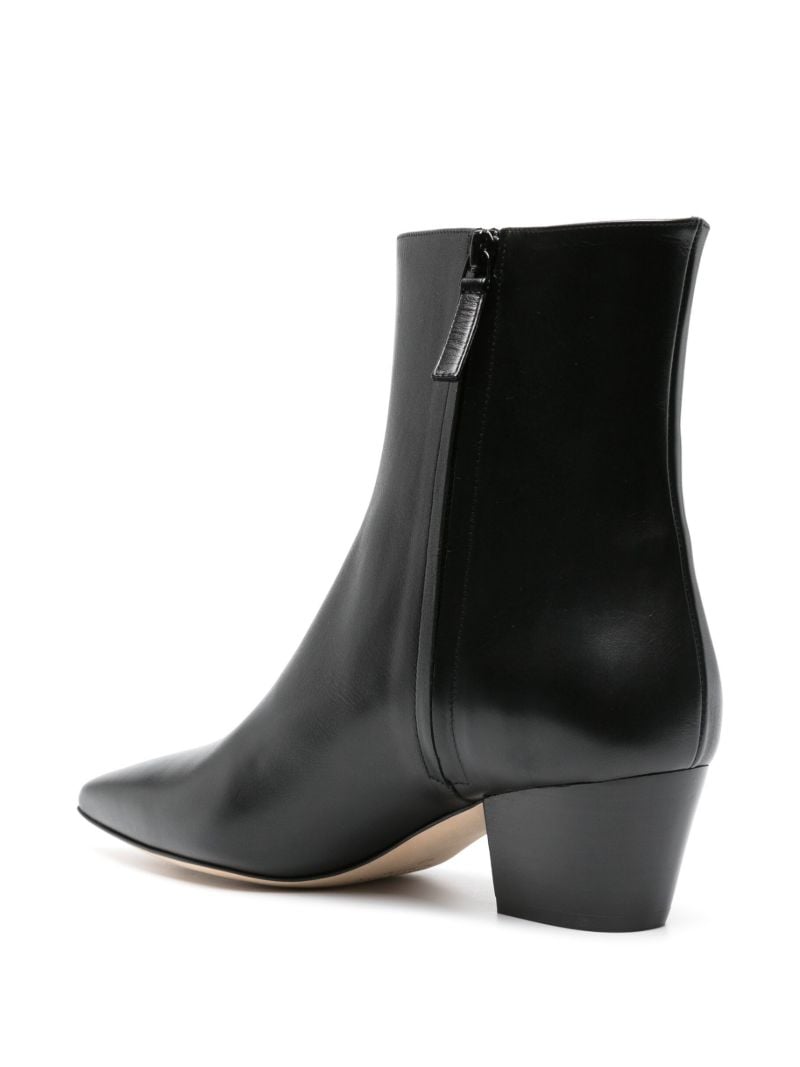 Black Agnetapla Leather Ankle Boots