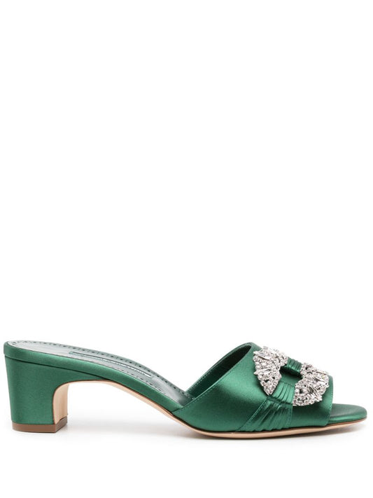Green Prinap 50 Satin Mules