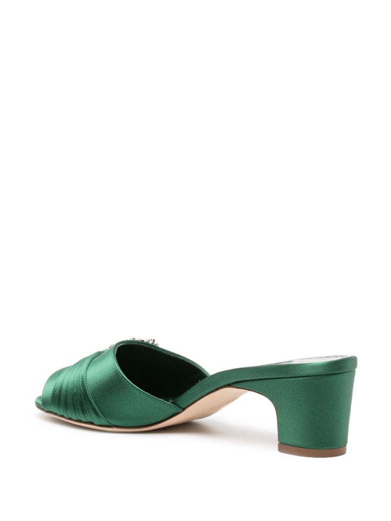 Green Prinap 50 Satin Mules