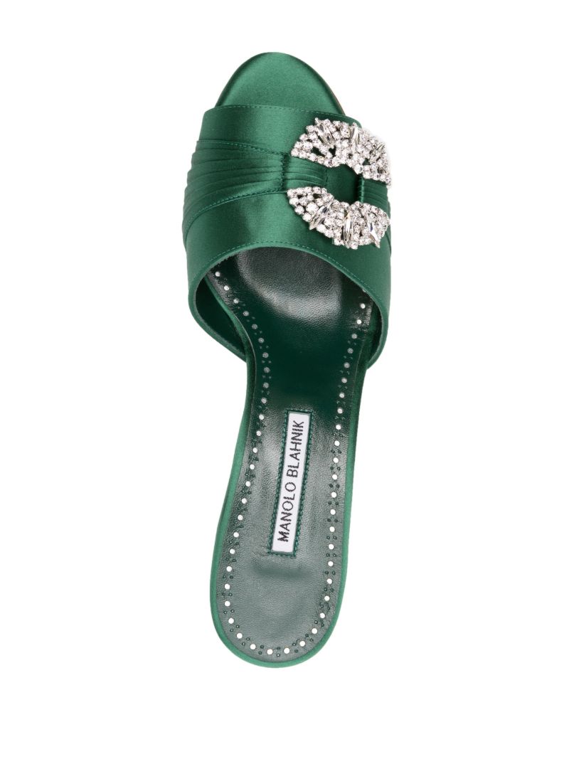 Green Prinap 50 Satin Mules