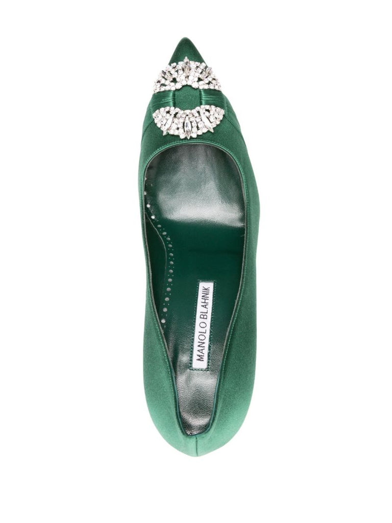 Green Maidapump 90 Suede Pumps