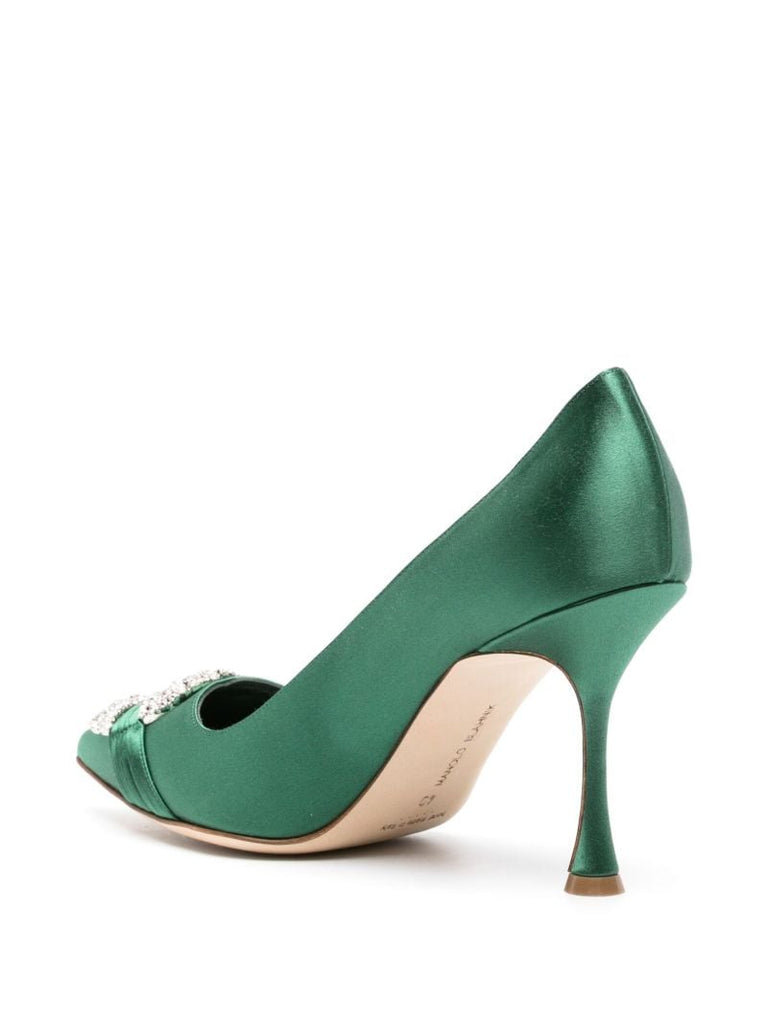 Green Maidapump 90 Suede Pumps