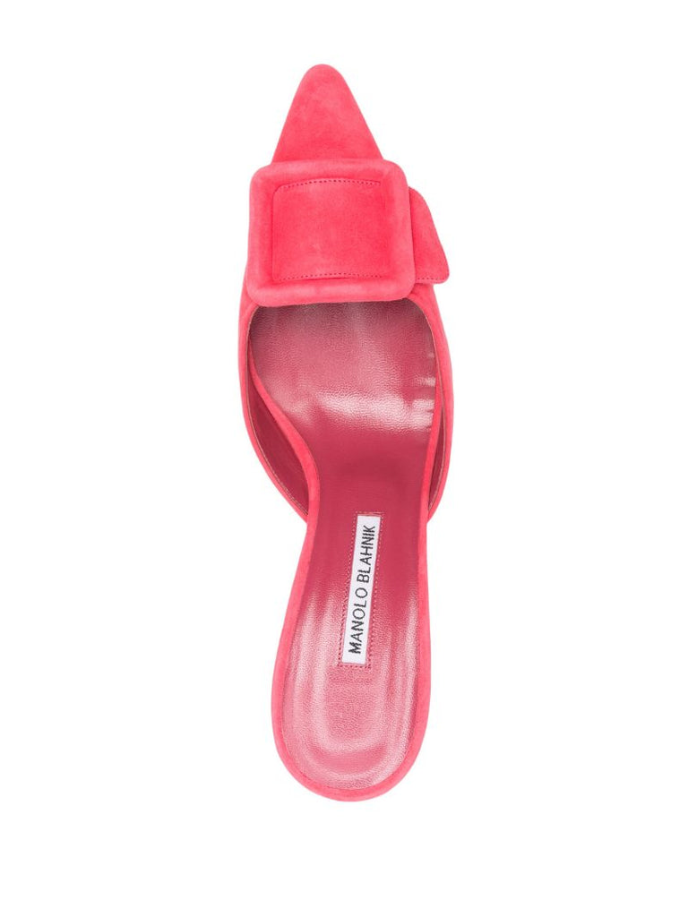 Pink Maysale 70 Suede Mules