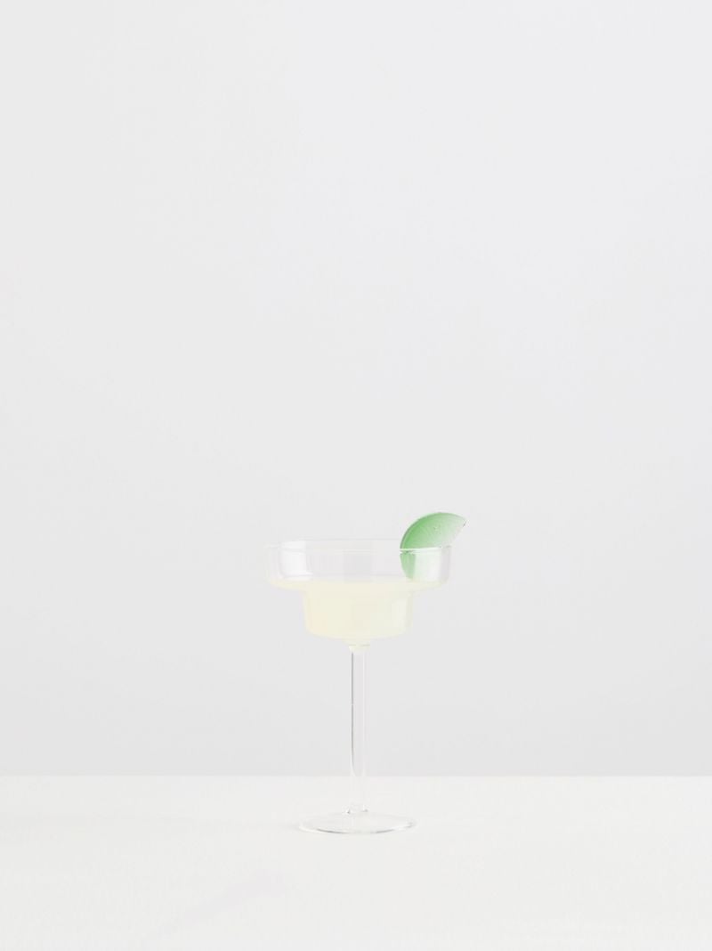 Clear Lime-cut Margarita Glass