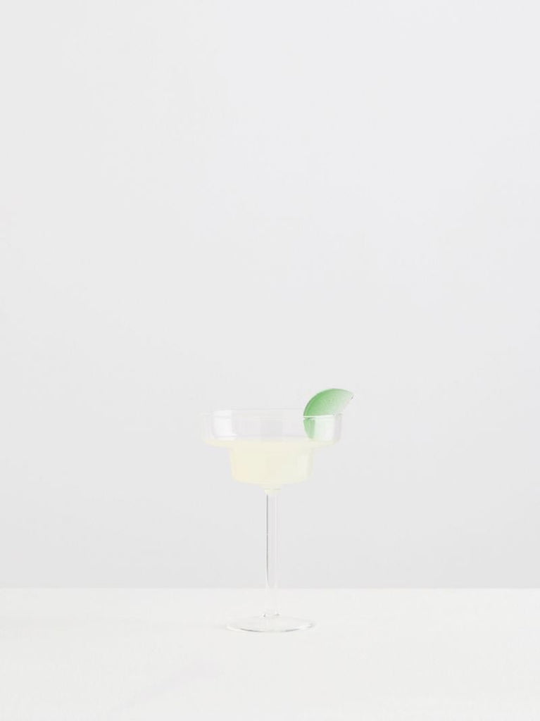 Clear Lime-cut Margarita Glass