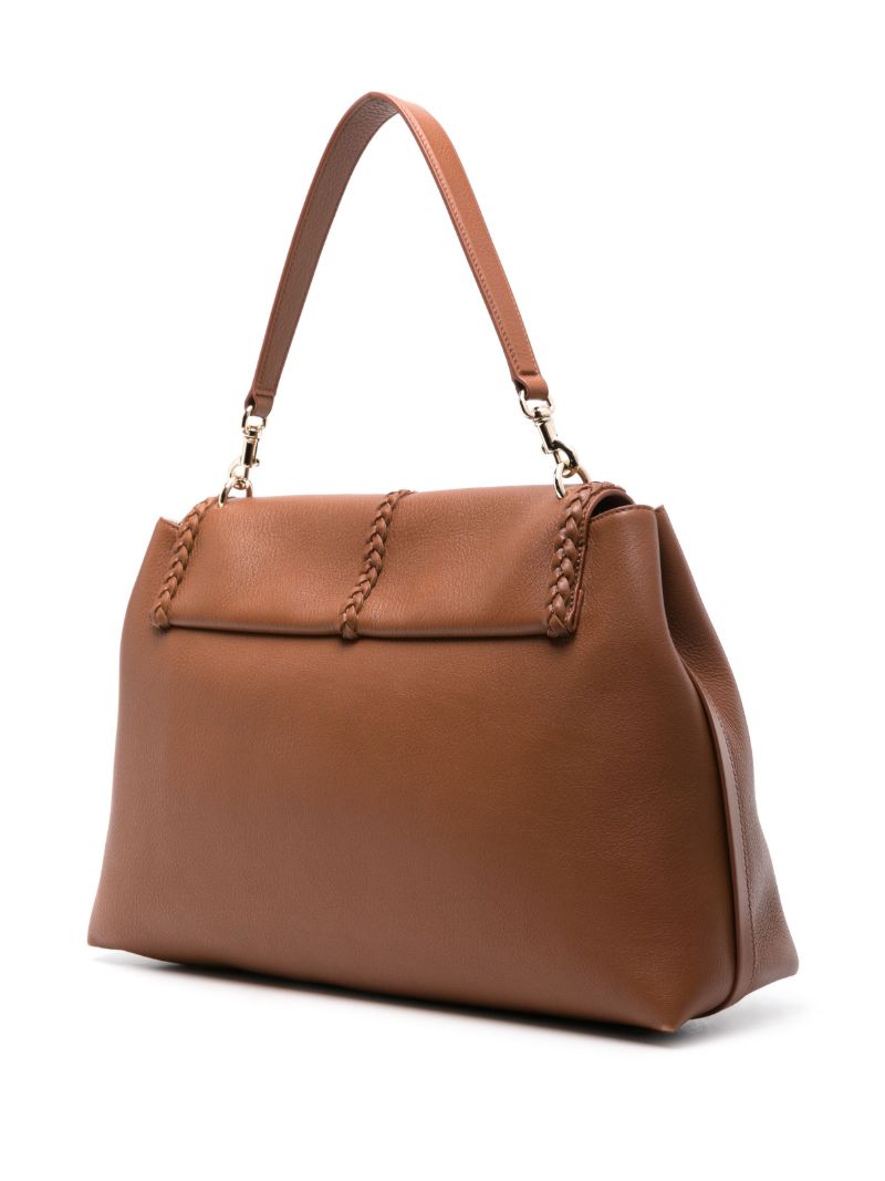 Black Penelope Leather Tote Bag