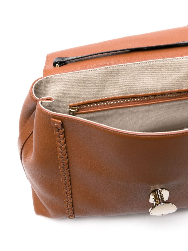 Black Penelope Leather Tote Bag