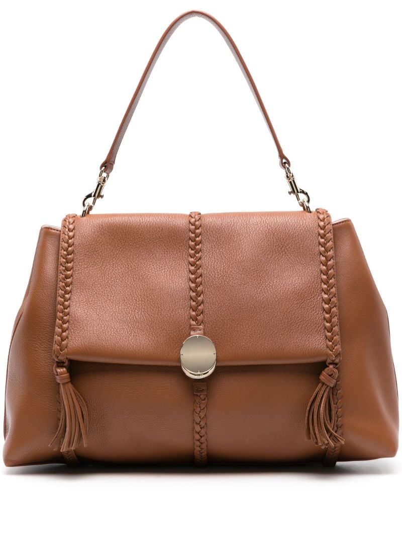 Black Penelope Leather Tote Bag