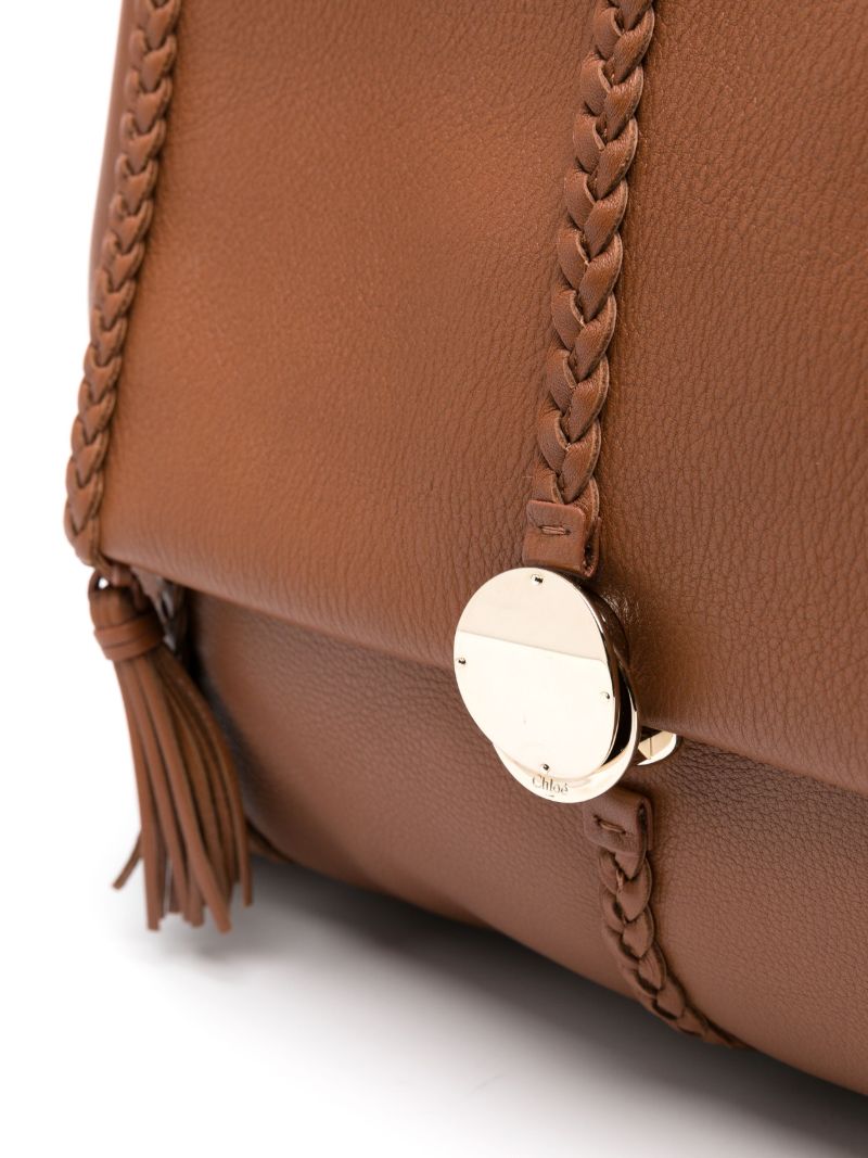 Black Penelope Leather Tote Bag
