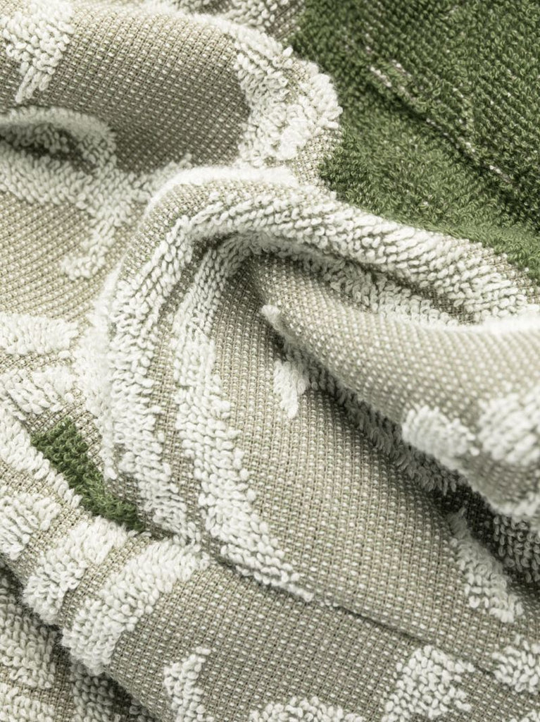 Green Chintz Hooded Jacquard Dress
