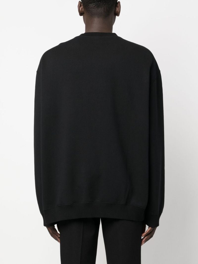 Black Embroidered Logo Sweatshirt